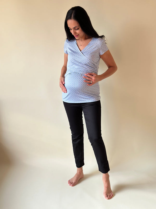 Blusa de maternidad y lactancia •tulipán gris•