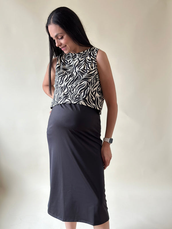 Vestido de maternidad y lactancia •Zebra•