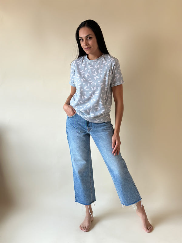 Playera de lactancia con cierres •Mariposas•