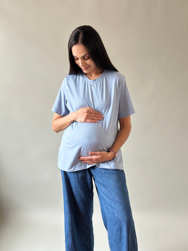 Playera de maternidad y lactancia •Cielo•