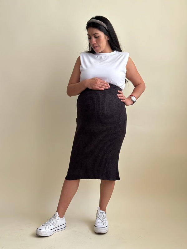 Falda de embarazo •Gris oxford•