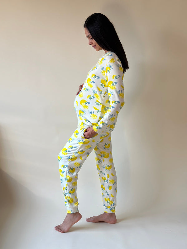 Pijama de maternidad y lactancia •Limonada• SUPER SOFT