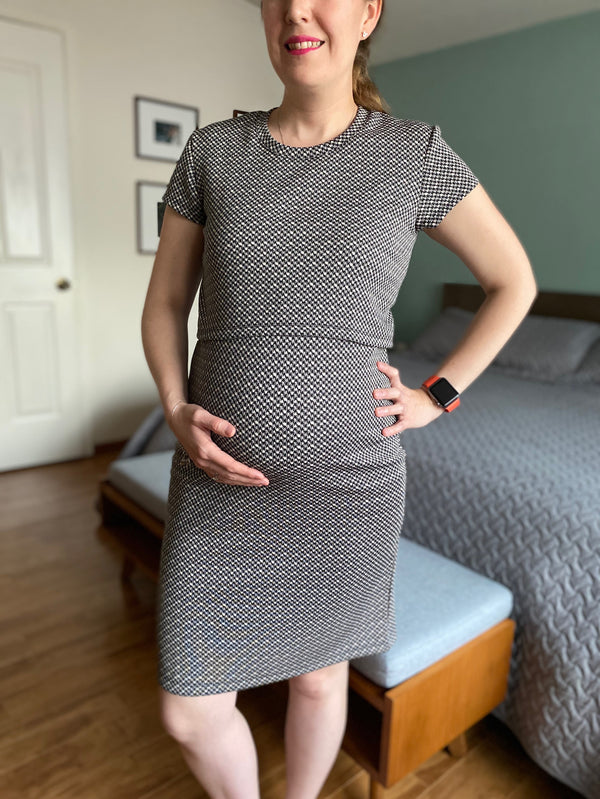 Vestido de maternidad y lactancia •CUADROS CAFE
