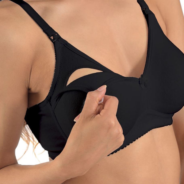 Brassiere de lactancia ALGODÓN •Negro•