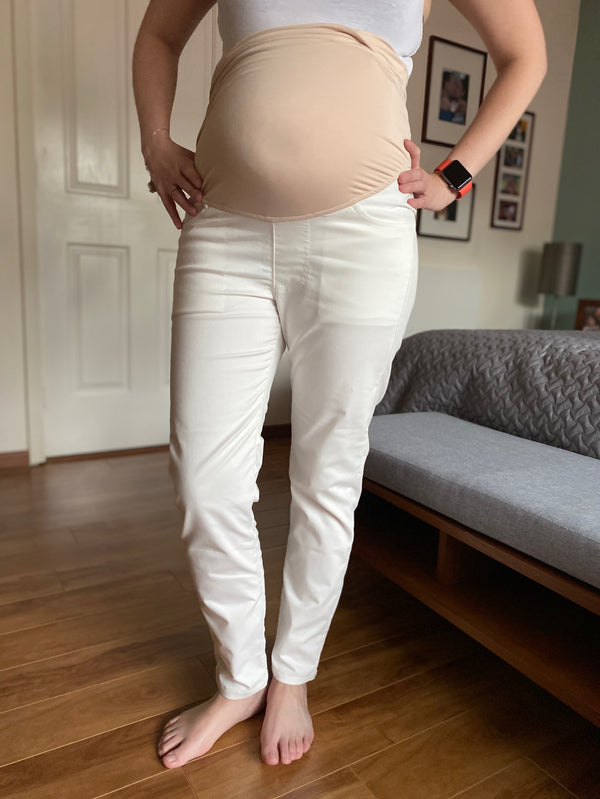 Pantalón de gabardina •marfil•