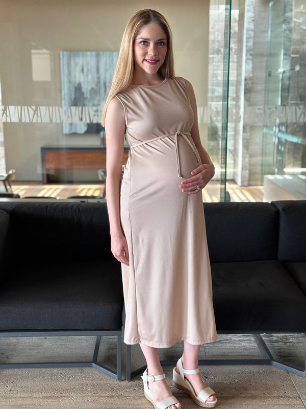 Vestido de maternidad y lactancia •Trigo•