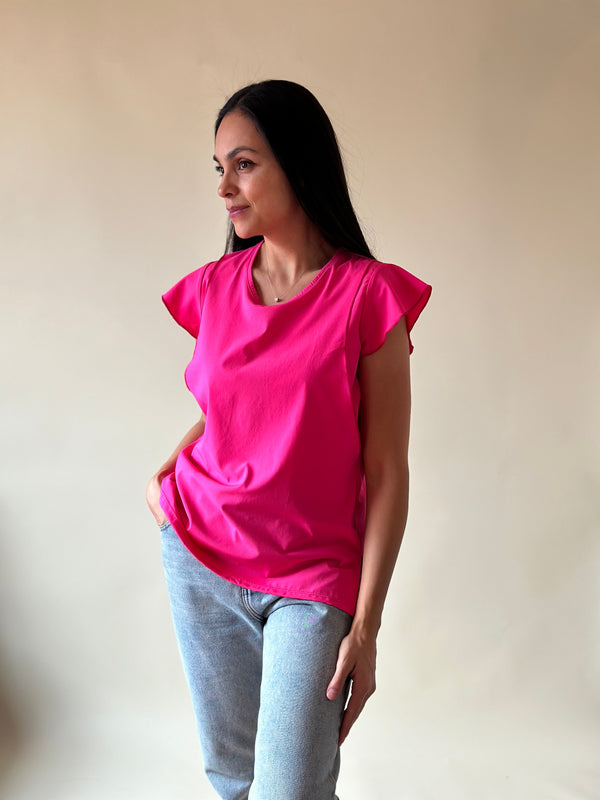 Blusa de lactancia •Rosa mexicano•