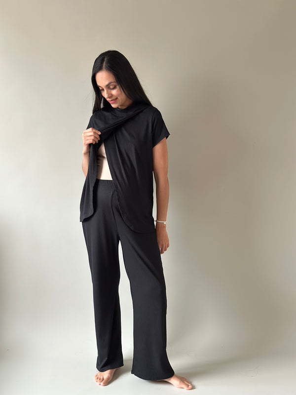 Set de lactancia y postparto Carmen •Negro•