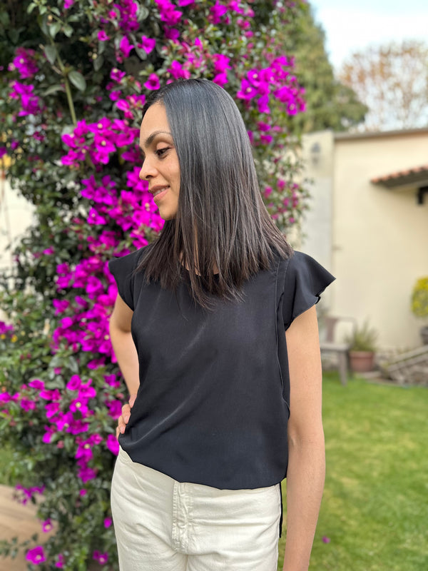 Blusa de lactancia •Negra•