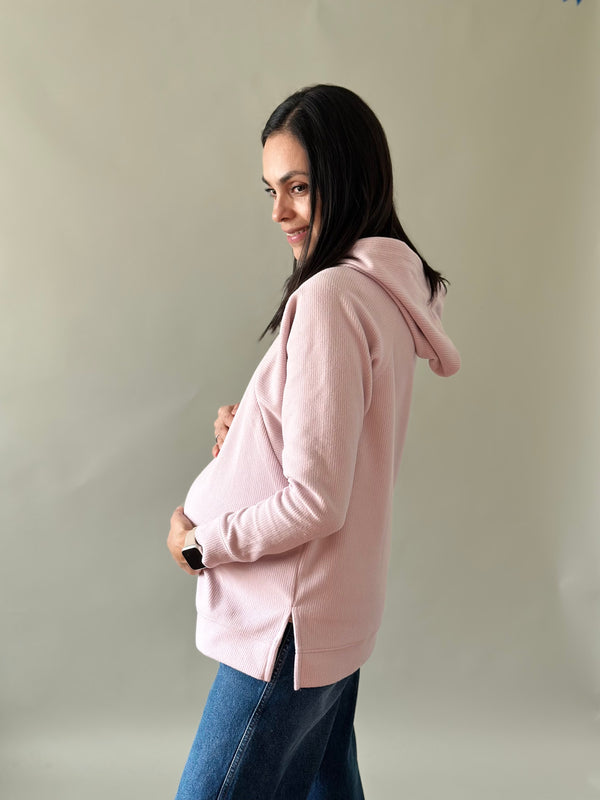 Sudadera Regina maternidad y lactancia •Rosa•