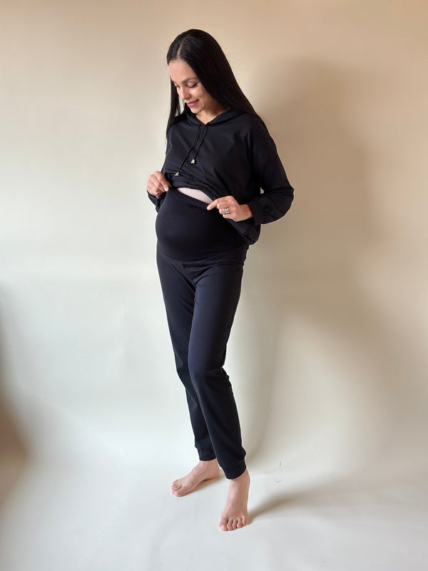 Pants de embarazo y lact •Negro•