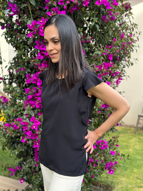 Blusa de lactancia •Negra•