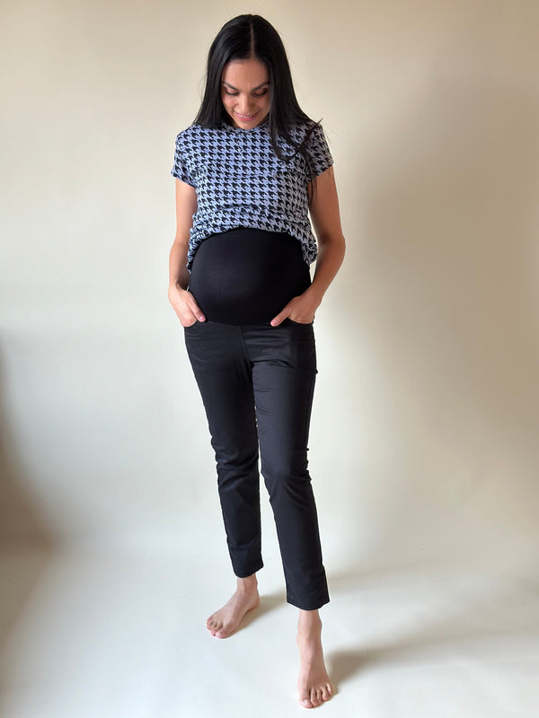 Pantalón corte skinny•Negro• GABARDINA