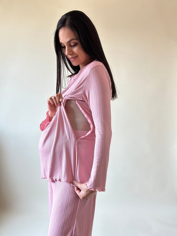 Set de maternidad y lactancia Jimena •Rosa palo•