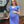 Vestido de maternidad midi •azul Lila•