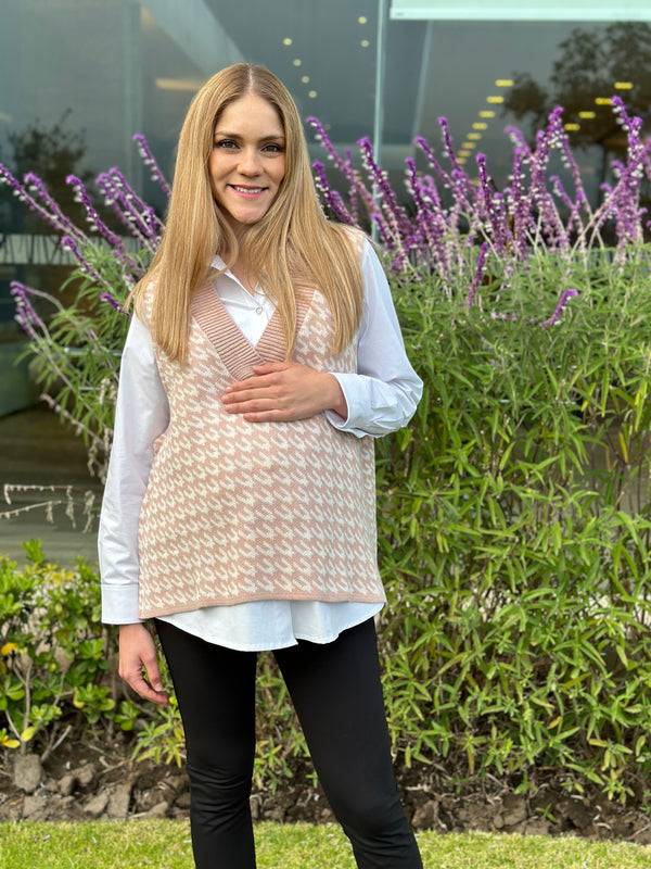 Chaleco oversize de embarazo •rosa•