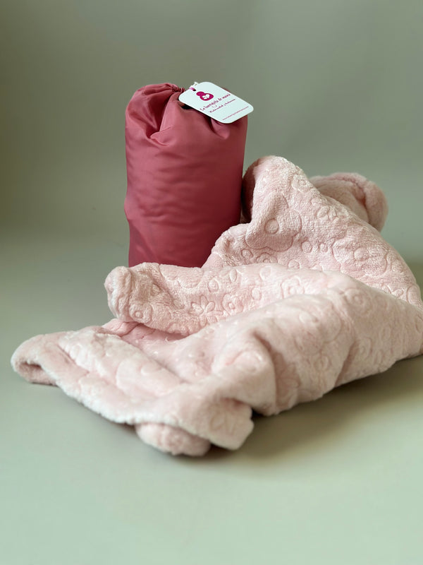 Cobija polar manos libres •Flores Rosa•