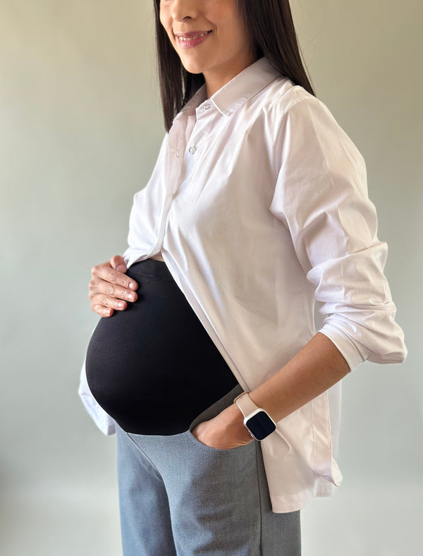 Pantalón pierna amplia •Gris•