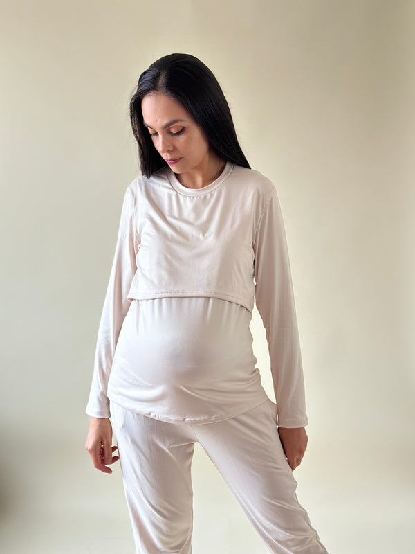 Pijama de maternidad y lactancia •Arena• SUPER SOFT