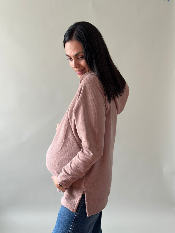 Sudadera Regina maternidad y lactancia •Moca•