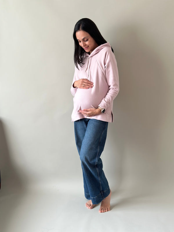 Sudadera Regina maternidad y lactancia •Rosa•