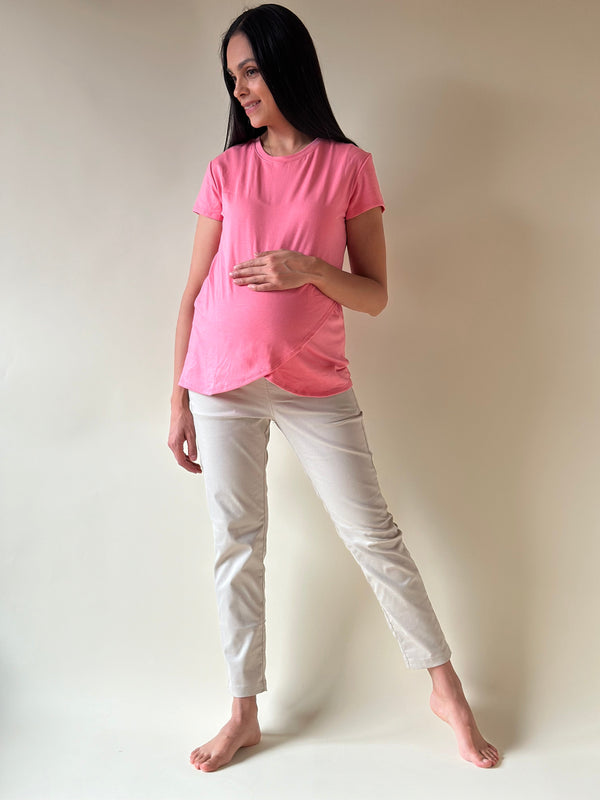 Pantalón corte skinny •Caqui• GABARDINA