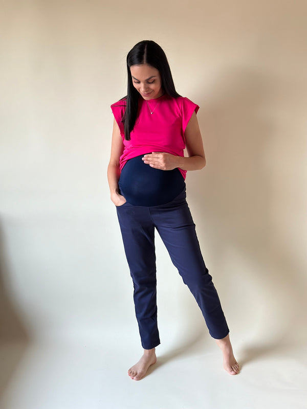Pantalón corte skinny •Azul marino• GABARDINA