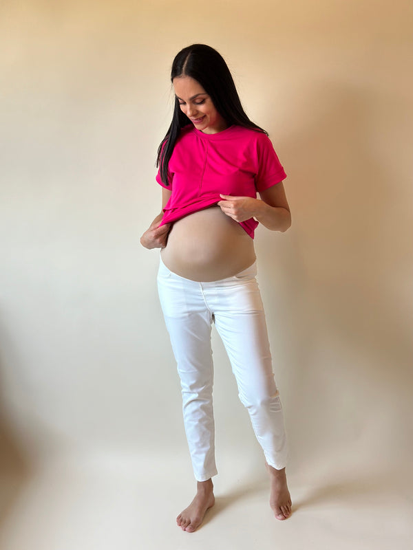 Blusa de maternidad y lactancia •Basic Fucsia•