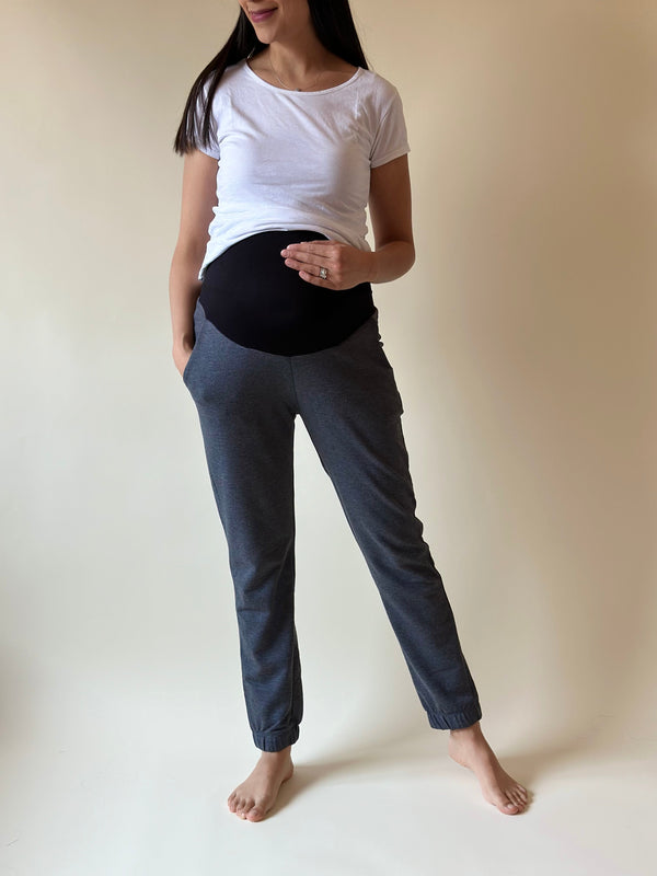 New Joggers de maternidad •Gris oxford•