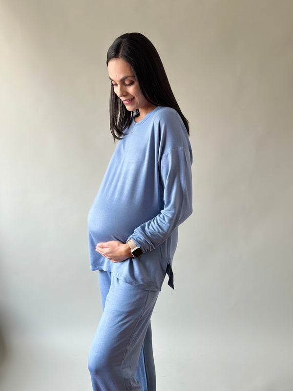 Pants de embarazo y lactancia •Azul• RELAX