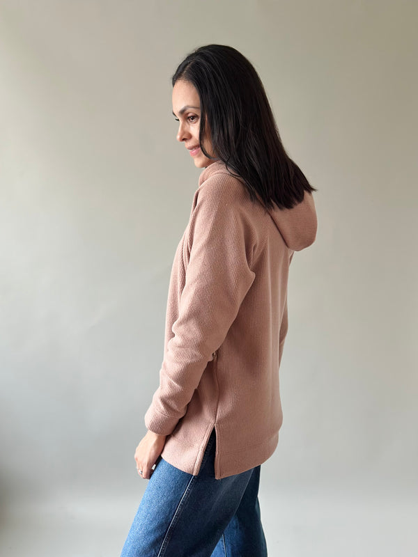 Sudadera Regina maternidad y lactancia •Moca•