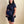 Set de embarazo Paulina con LINO •Azul marino•
