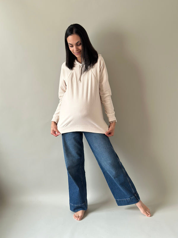 Sudadera Regina maternidad y lactancia •Trigo•