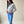 Pijama de maternidad y lactancia •rayas azul celeste• con ALGODÓN
