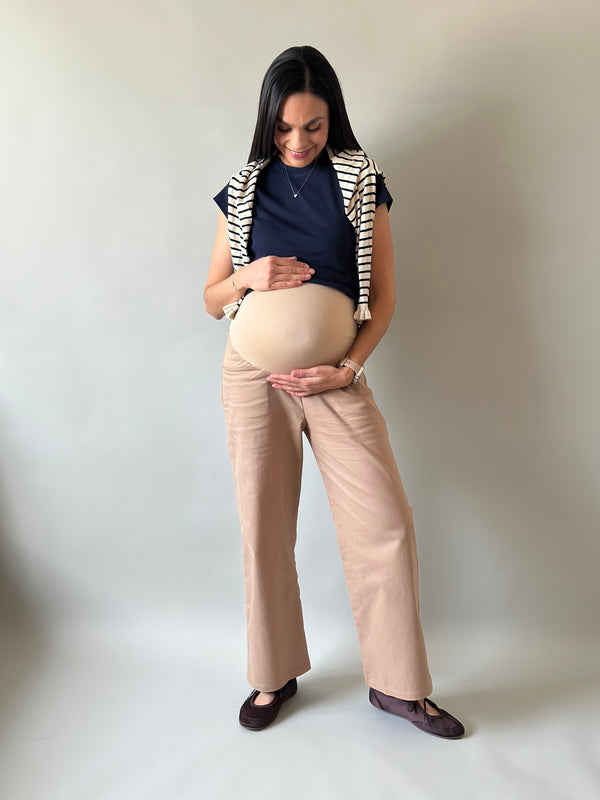 Pantalón pierna amplia •Caramelo• GABARDINA