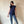 Blusa de maternidad con hombrera •Azul Marino•