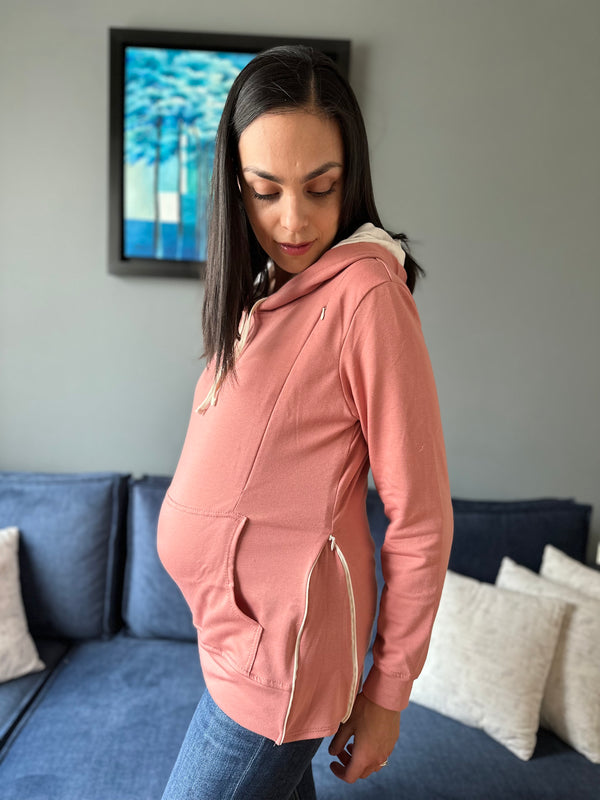 Sudadera de maternidad y lactancia •Palo de Rosa•