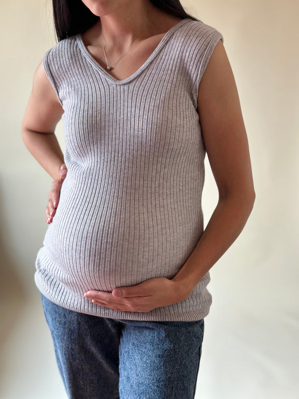 Blusa tejida •GRIS•