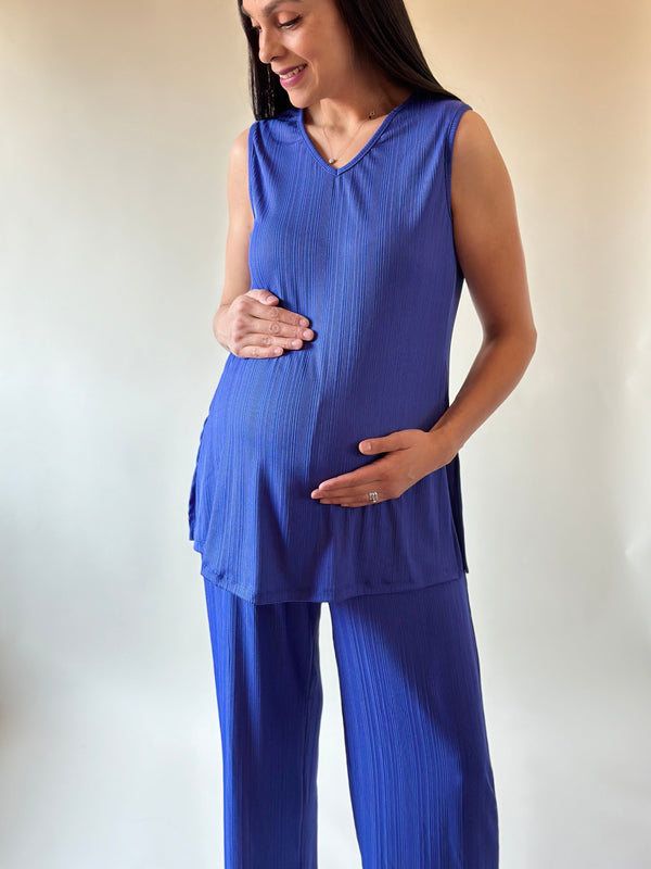 Set de embarazo y lactancia Anabel •Azul rey •