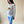 Pijama de maternidad y lactancia •rayas azul celeste• con ALGODÓN