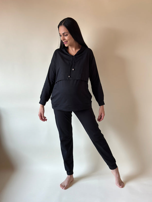 Pants de embarazo y lact •Negro•