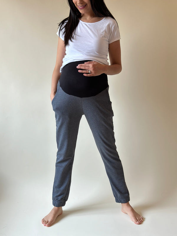 New Joggers de maternidad •Gris oxford•