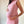 Vestido acanalado de maternidad y lactancia  •Rosado•