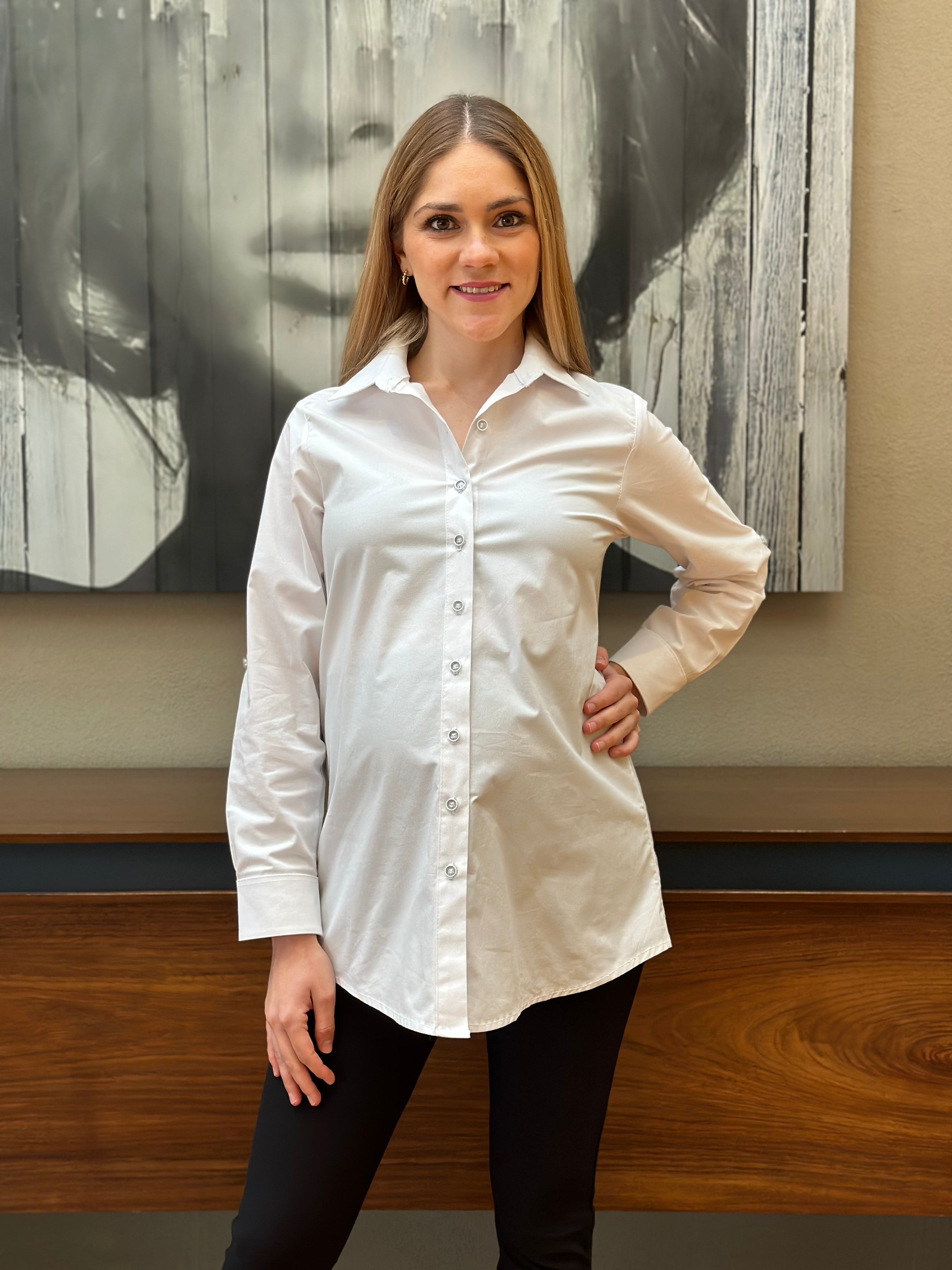 Camisa blanca de maternidad •Basic blanca•