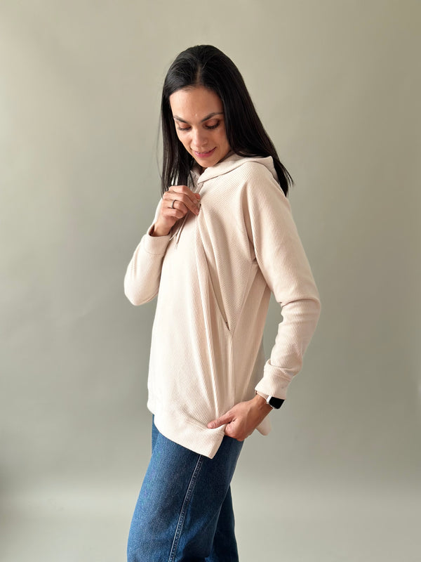 Sudadera Regina maternidad y lactancia •Trigo•