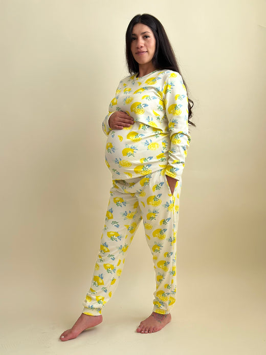 Pijama de maternidad y lactancia •Limonada• SUPER SOFT