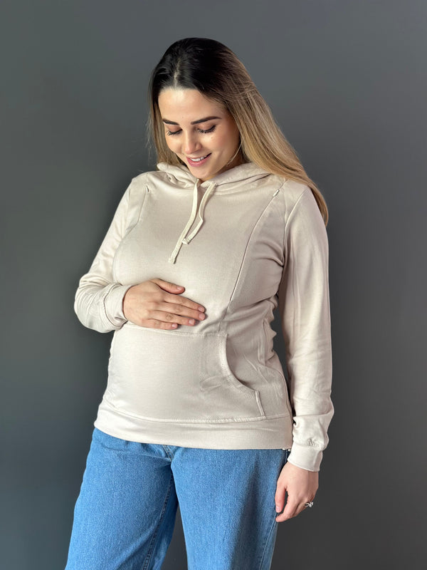 Sudadera de maternidad y lactancia •Arena•
