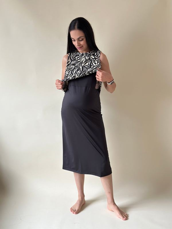 Vestido de maternidad y lactancia •Zebra•