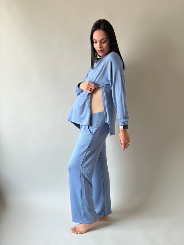 Pants de embarazo y lactancia •Azul• RELAX