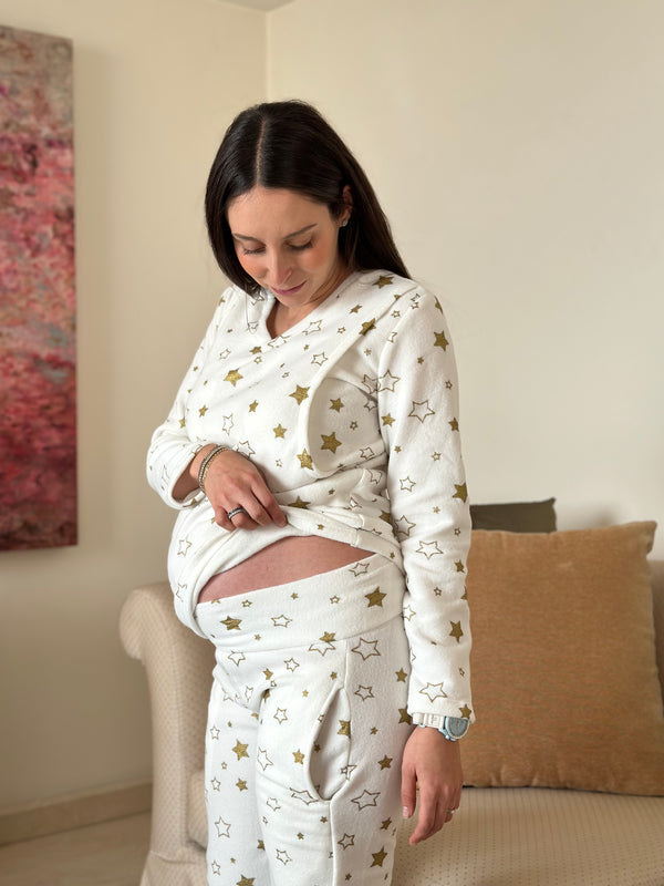 Pijama de maternidad y lactancia •Little stars• POLAR